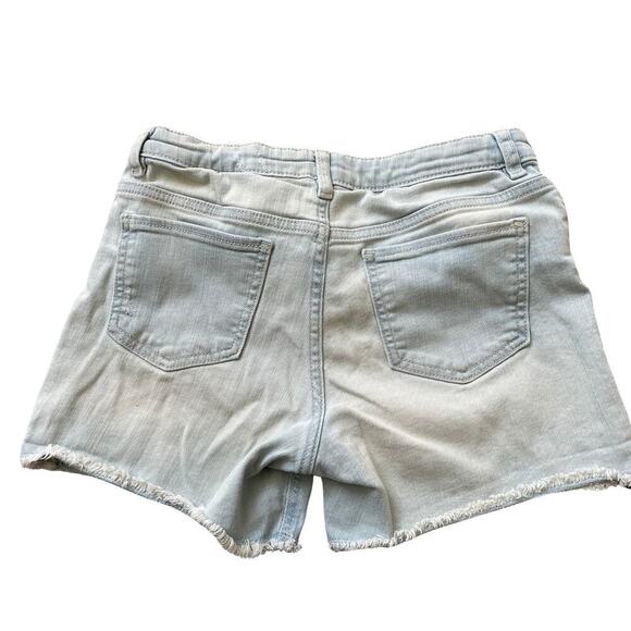GAP Kids 12 Regular Denim Shorts | Adjustable Waist, Light Wash, Raw Hem - Picture 2 of 6